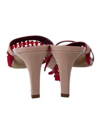 Staud Leather Printed Slides