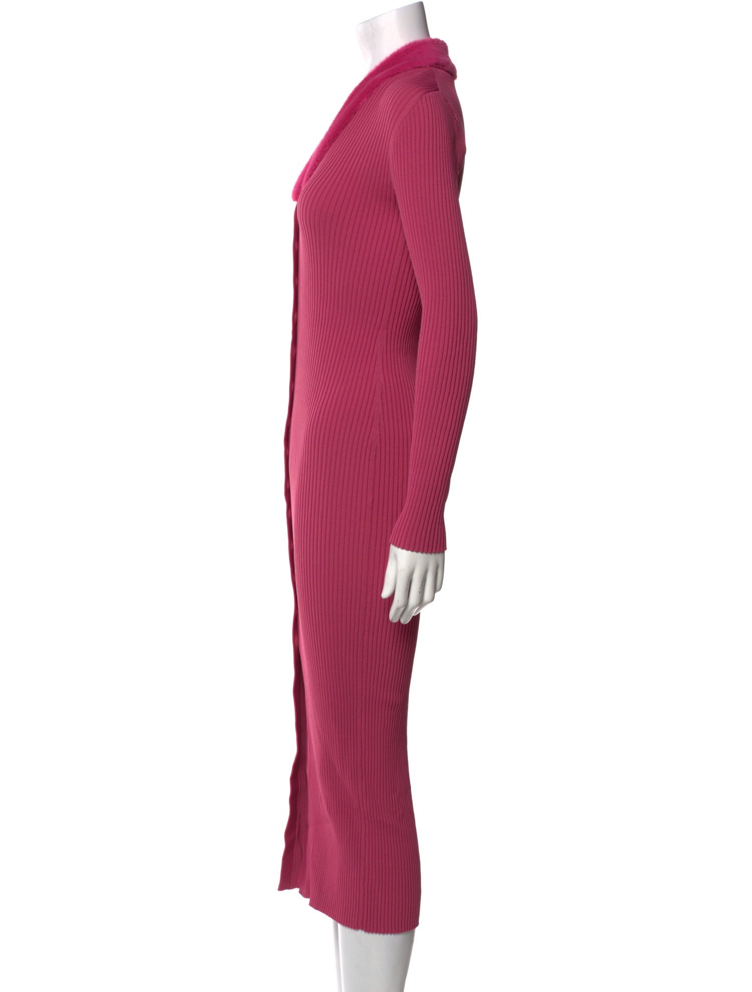 Staud V-Neck Midi Length Dress