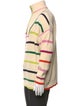 Staud Striped Mock Neck Cardigan