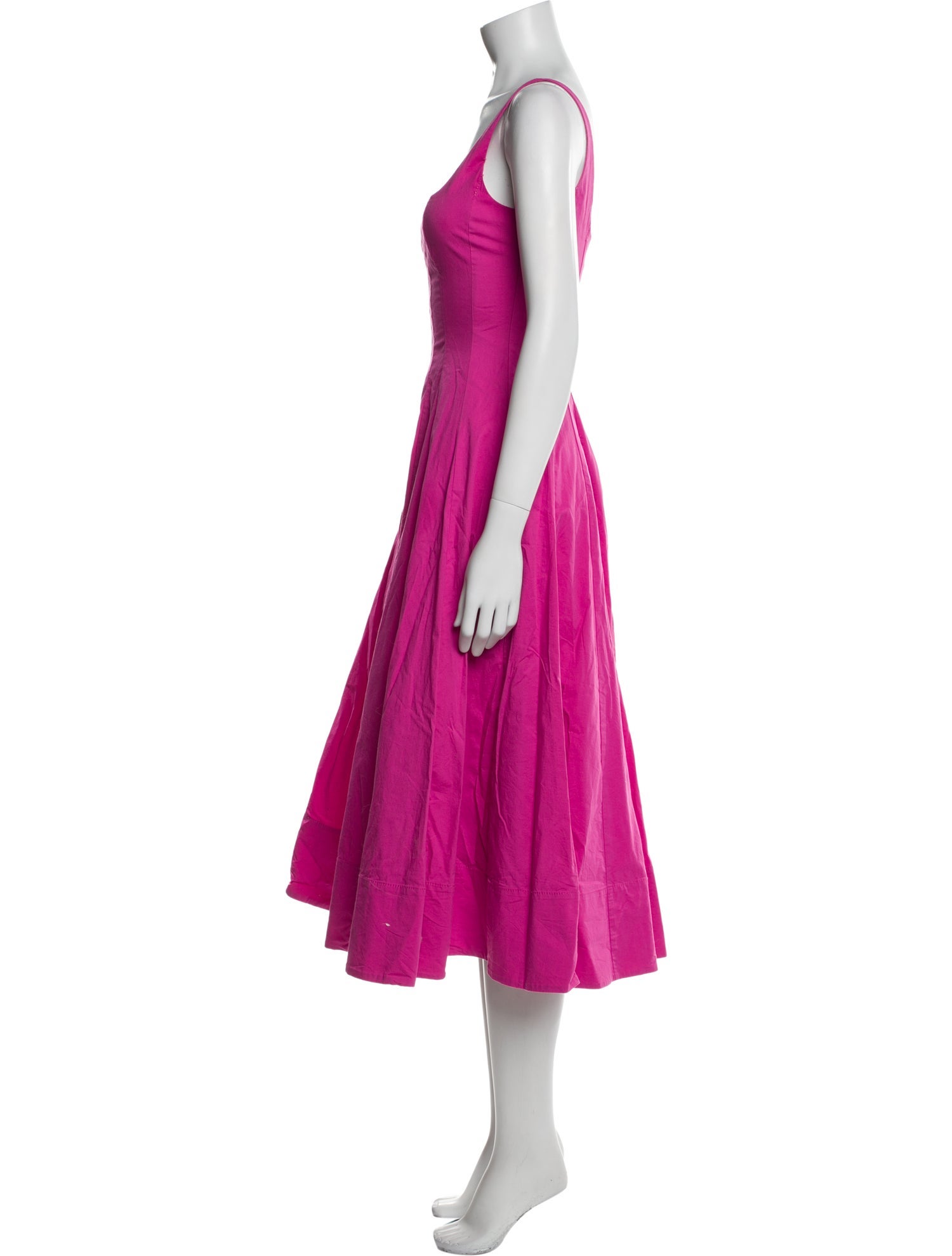 Staud Square Neckline Midi Length Dress