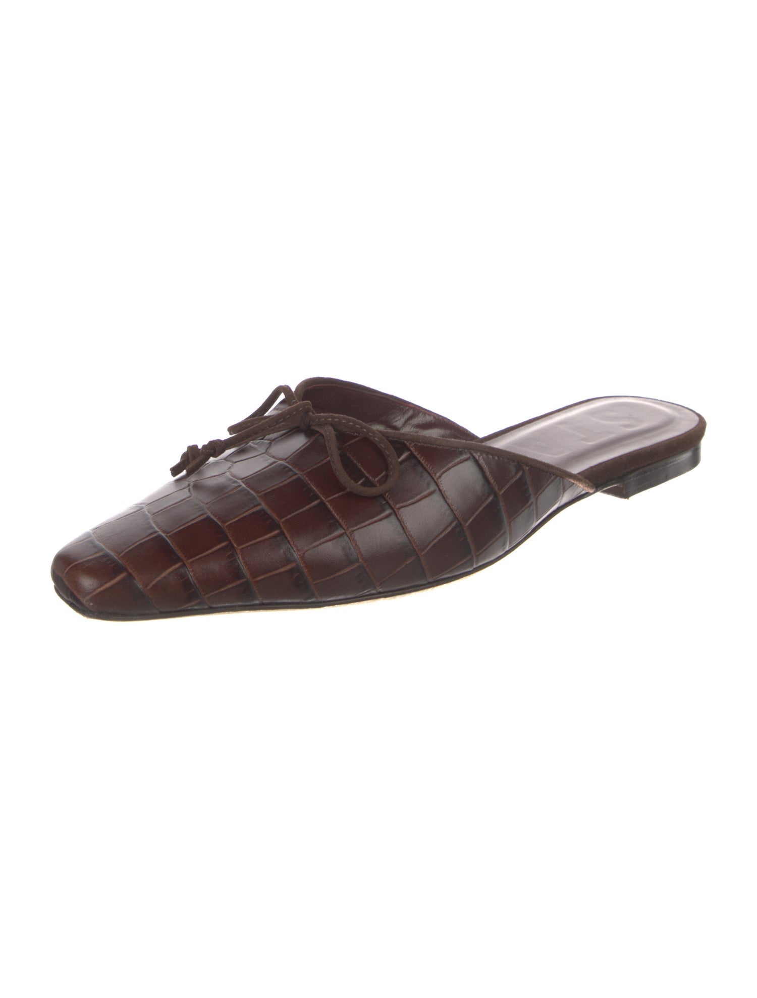 Staud Leather Bow Accents Mules