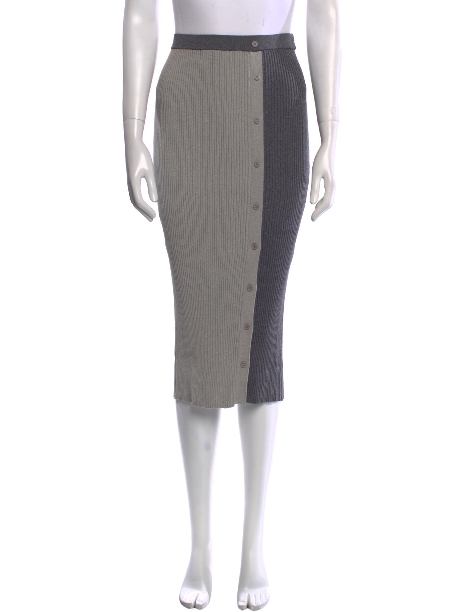 Staud Pleated Accents Knee-Length Skirt