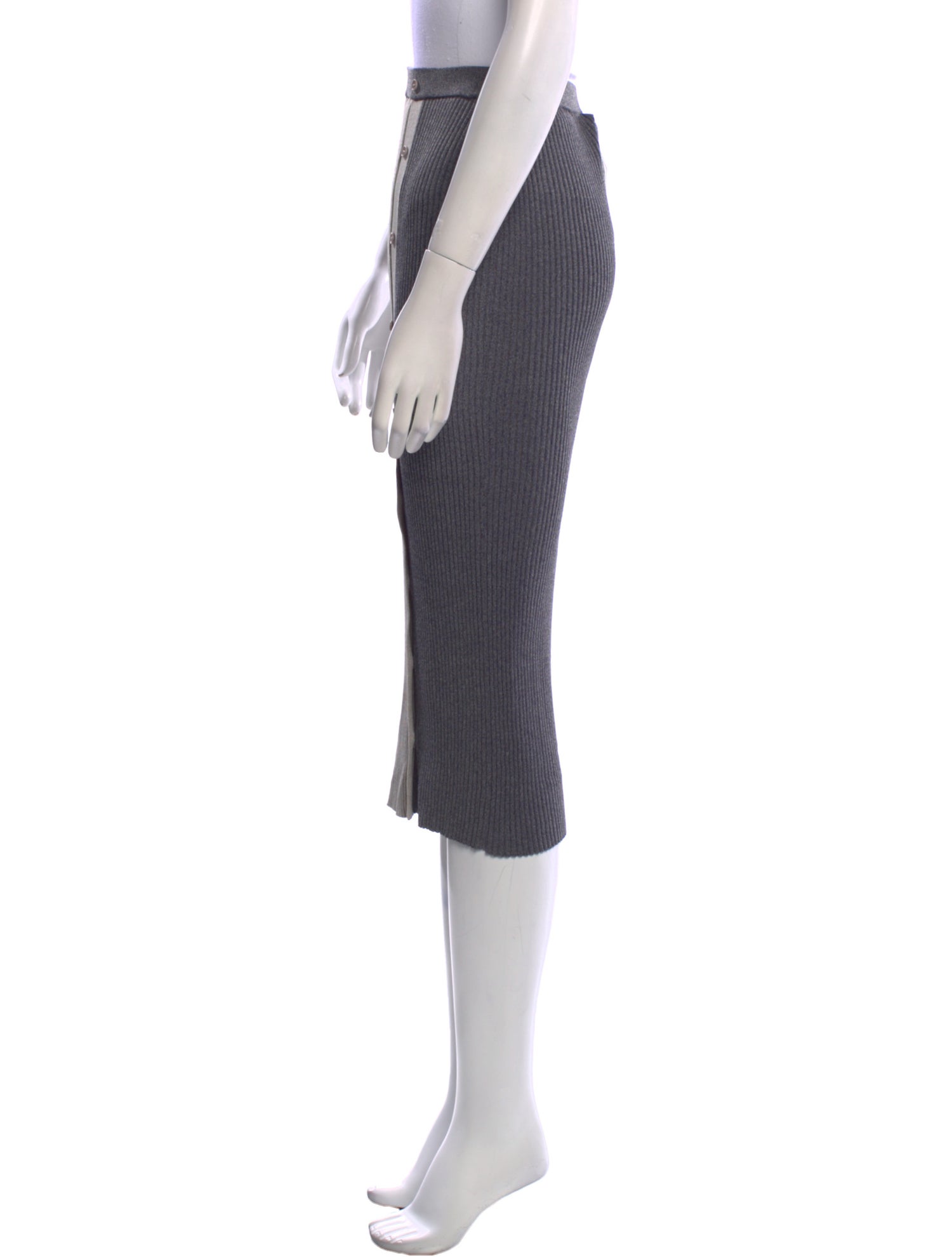 Staud Pleated Accents Knee-Length Skirt