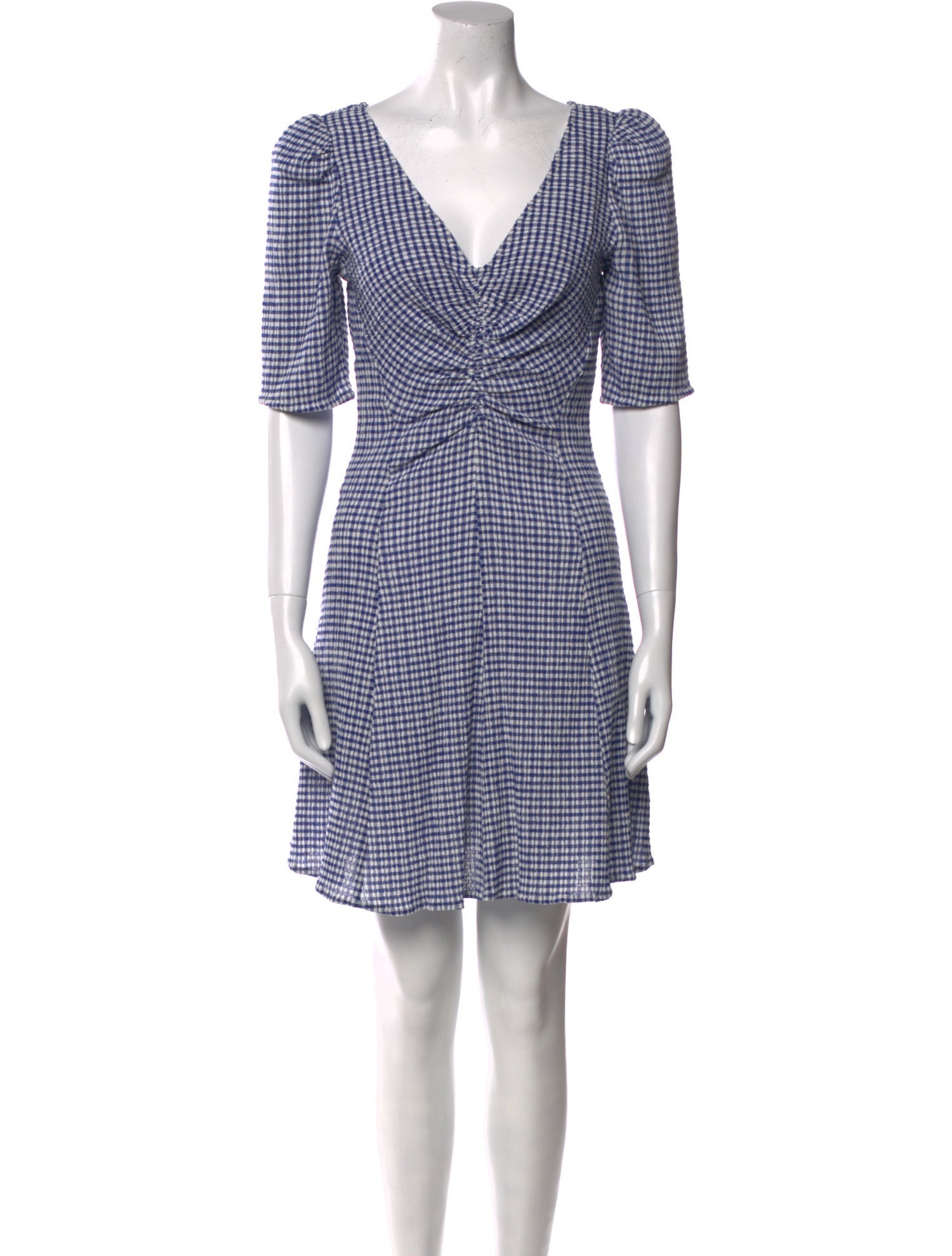 Staud Plaid Print Mini Dress