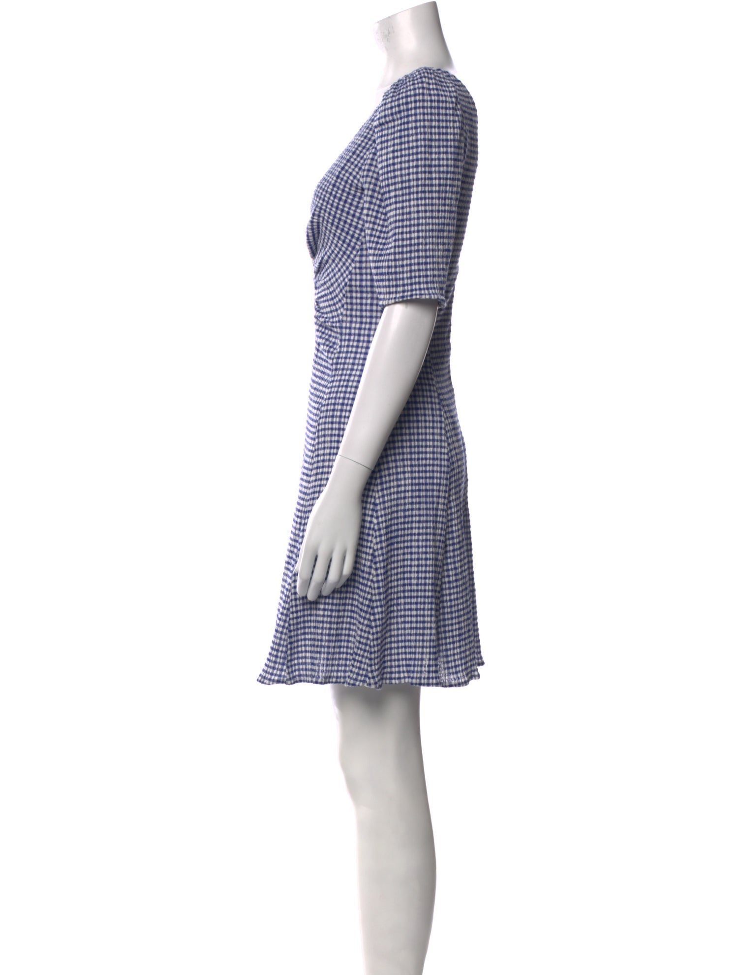 Staud Plaid Print Mini Dress