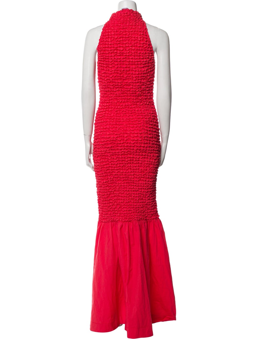Staud Evening Gown Red Sleeveless with Mock Neck - image 3