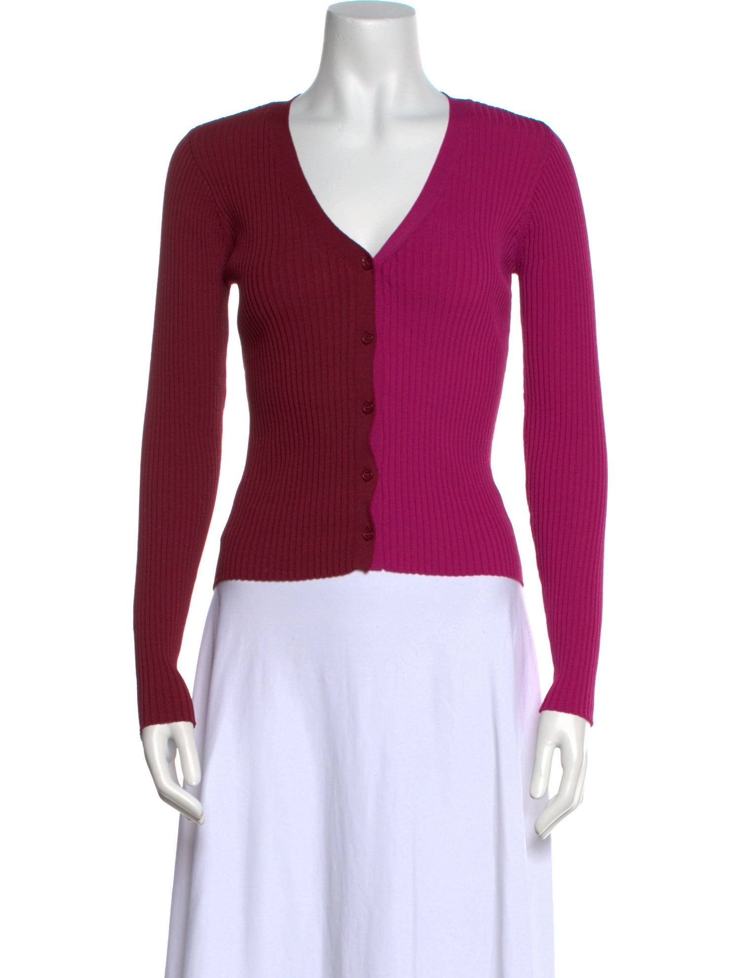 Staud V-Neck Long Sleeve Sweatshirt