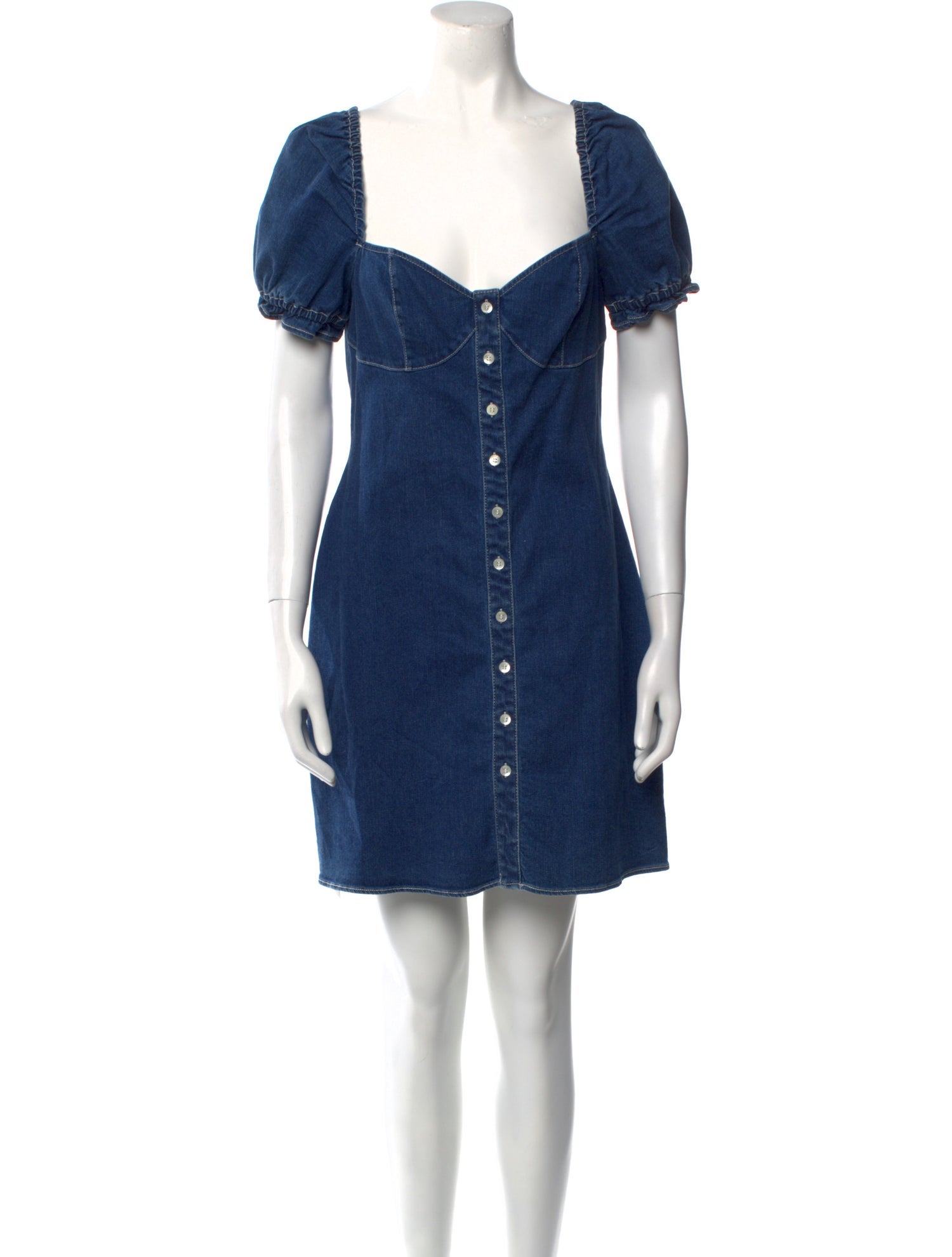 Staud Square Neckline Mini Dress