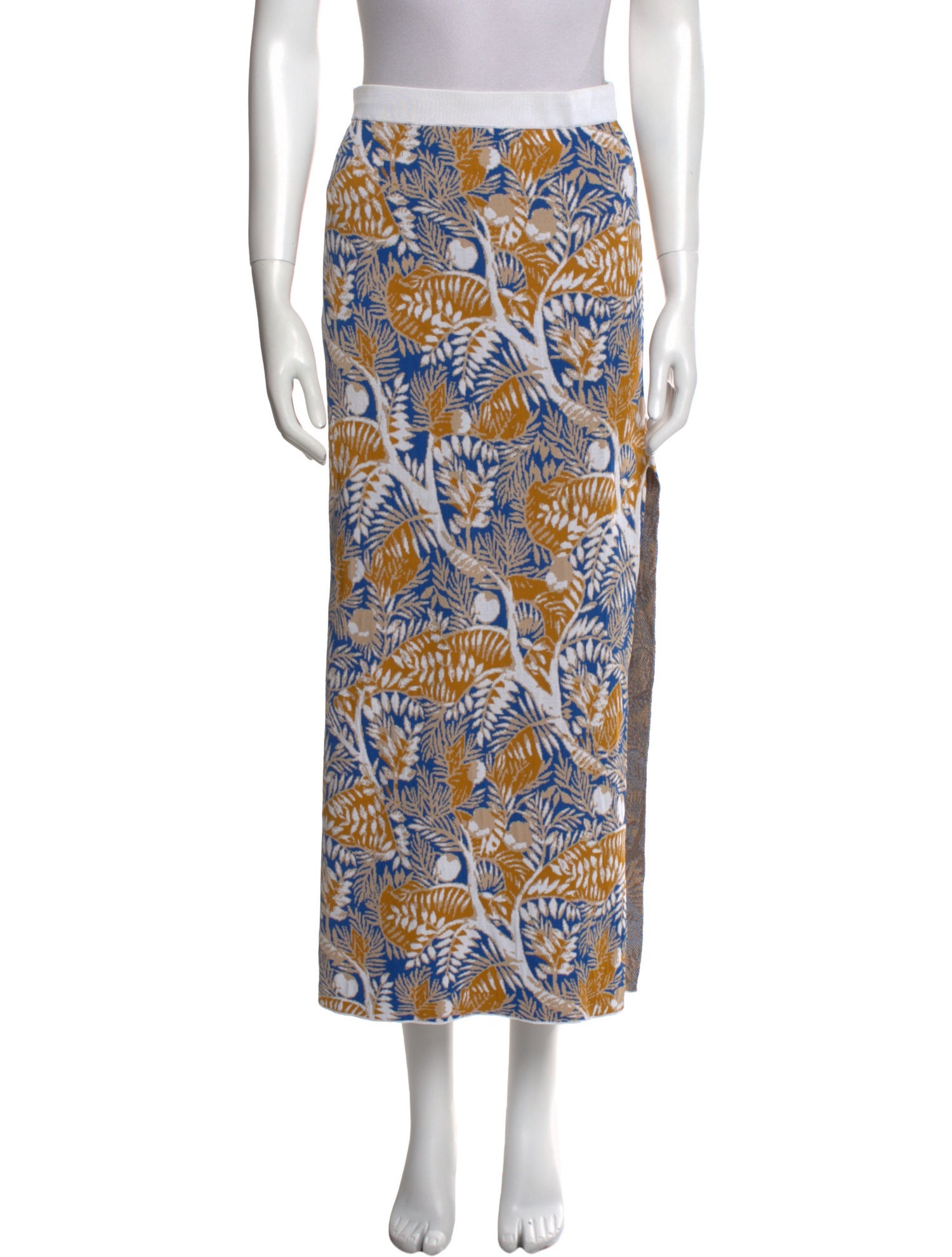 Staud Printed Midi Length Skirt