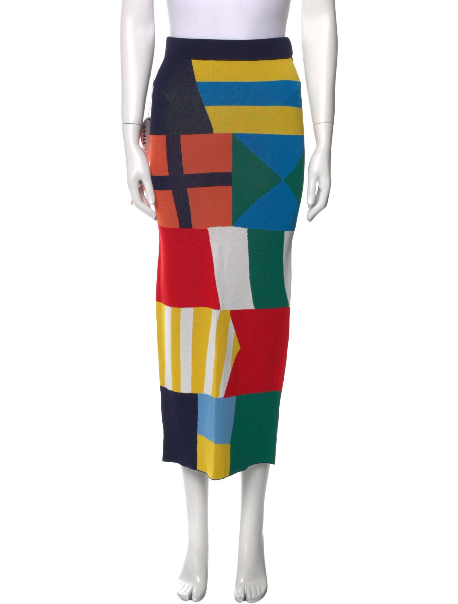 Staud Colorblock Pattern Mini Skirt w/ Tags