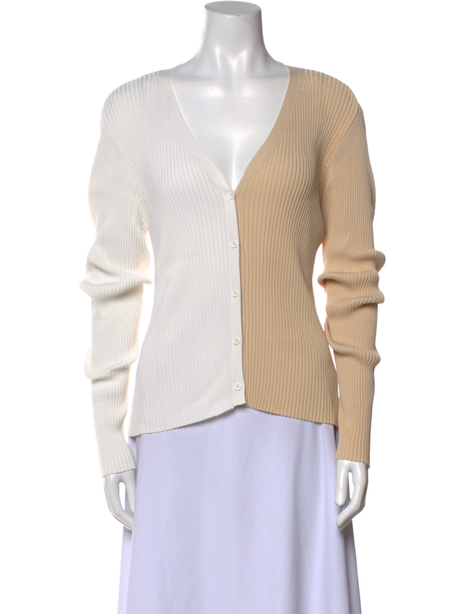 Staud V-Neck Long Sleeve Top