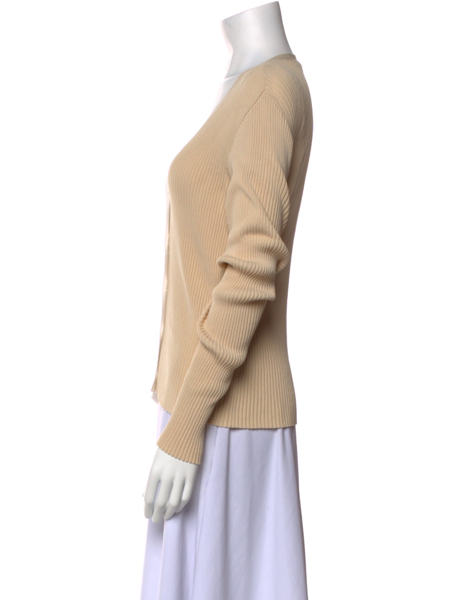 Staud V-Neck Long Sleeve Top