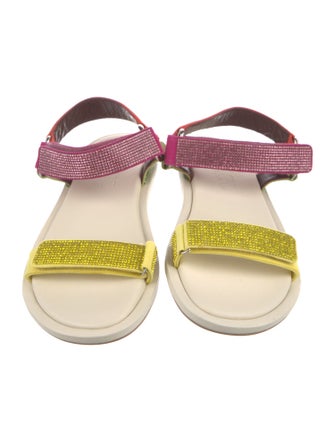 Staud Suede Printed Sandals