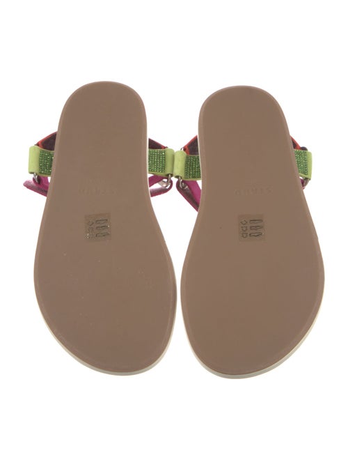 Staud Suede Printed Sandals