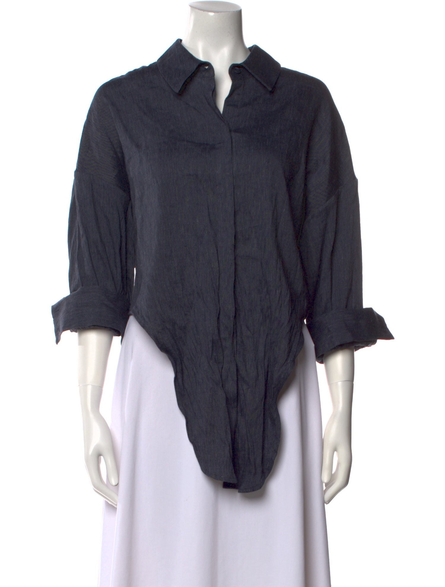 Staud Three-Quarter Sleeve Button-Up Top w/ Tags