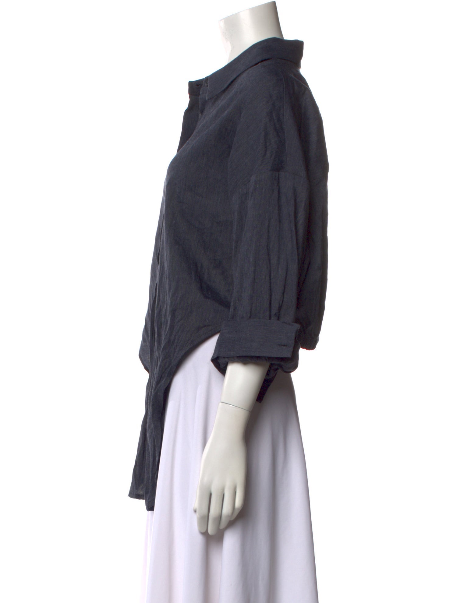 Staud Three-Quarter Sleeve Button-Up Top w/ Tags