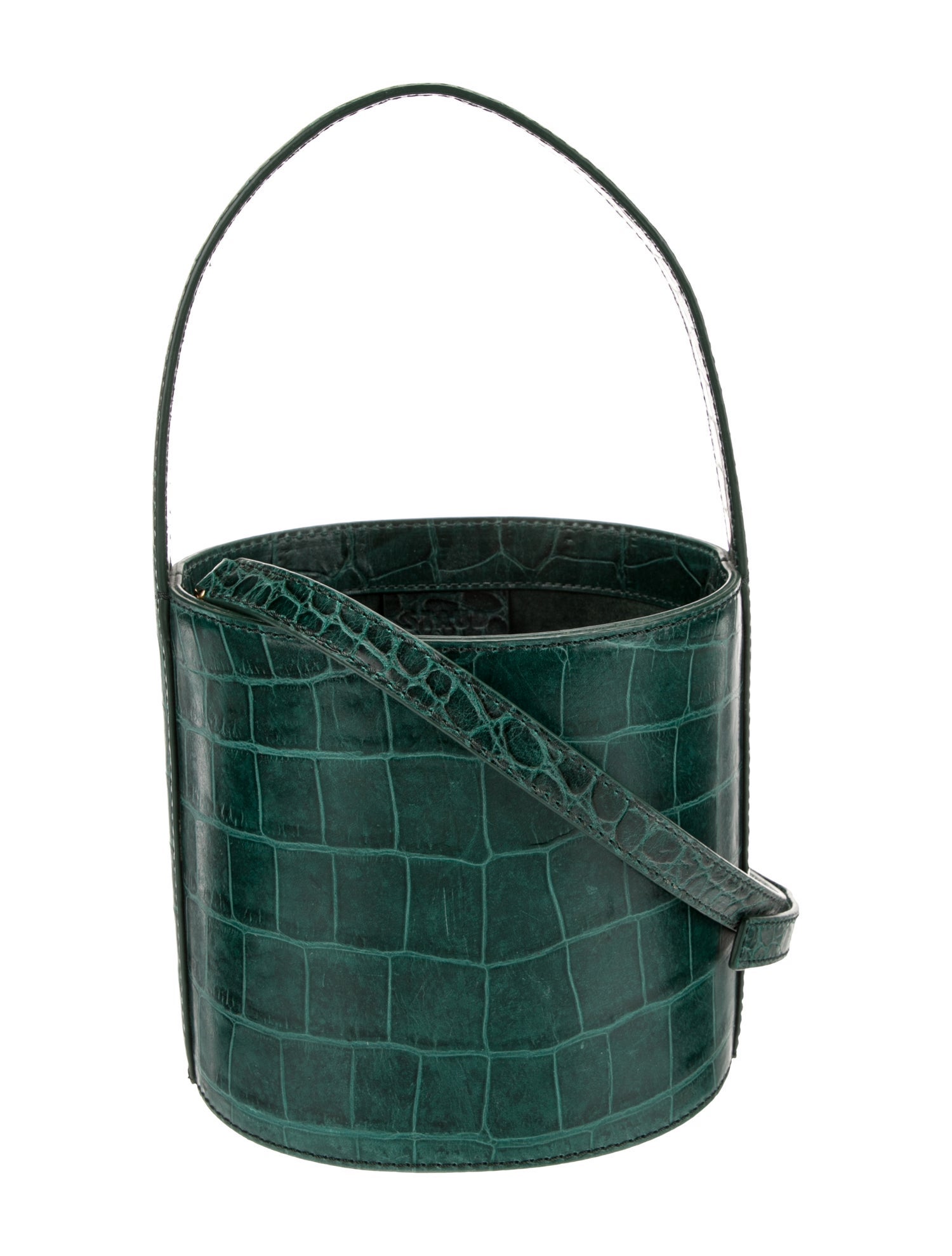 Staud Embossed Leather Bucket Bag