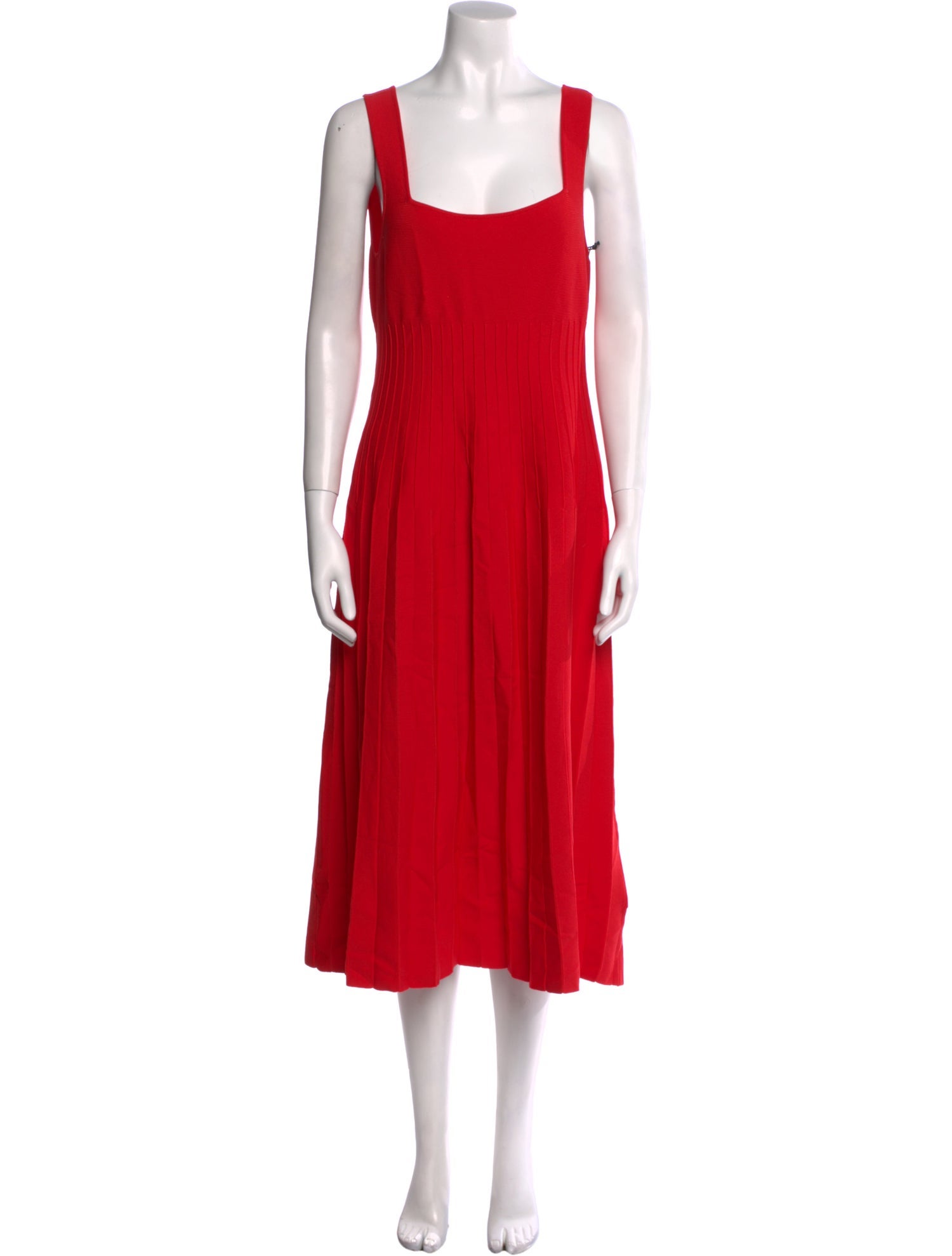 Staud Square Neckline Midi Length Dress