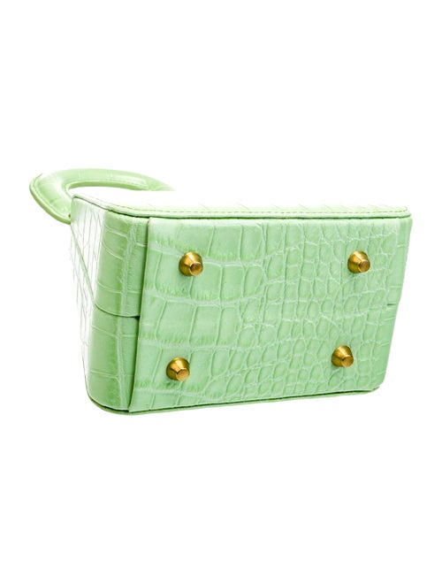 Staud Embossed Leather Top Handle Bag