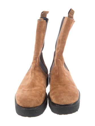 Staud Suede Colorblock Pattern Chelsea Boots