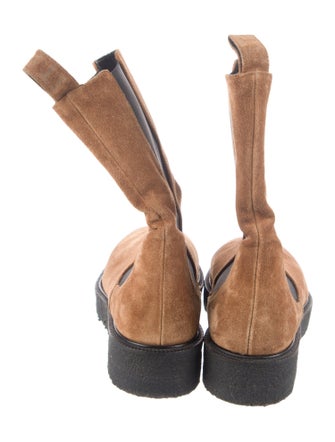 Staud Suede Colorblock Pattern Chelsea Boots