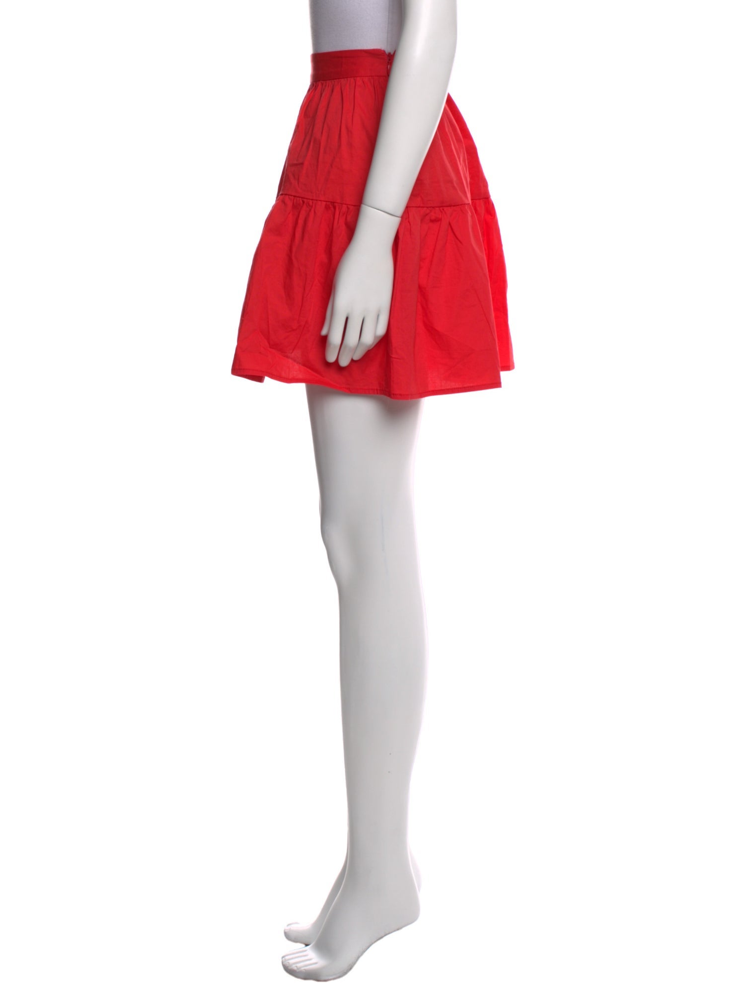 Staud Ruffle Embellishment Mini Skirt