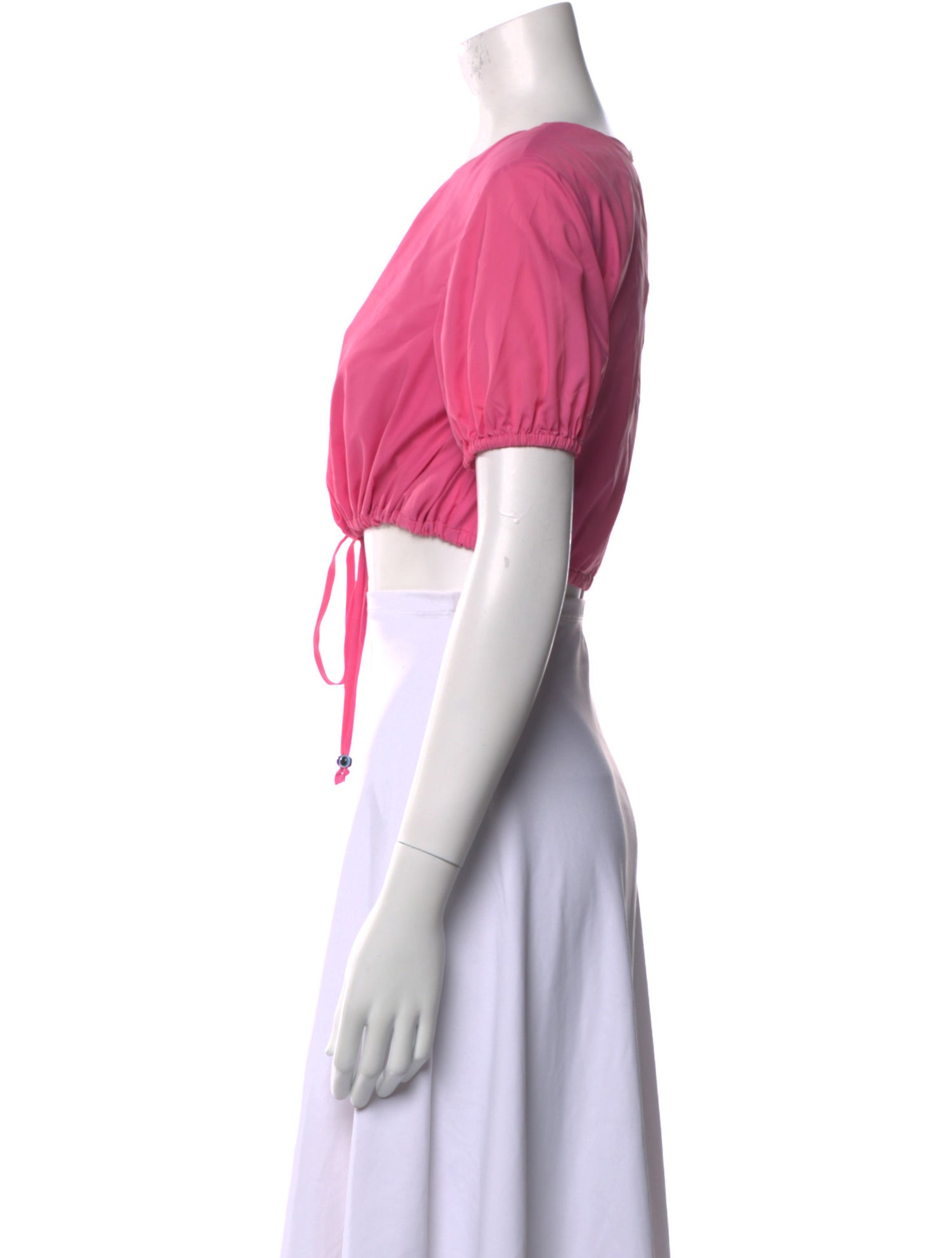 Staud Nylon Crew Neck Crop Top