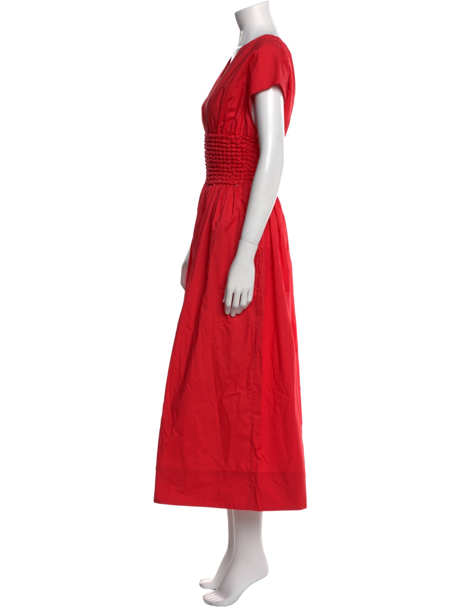 Staud V-Neck Long Dress