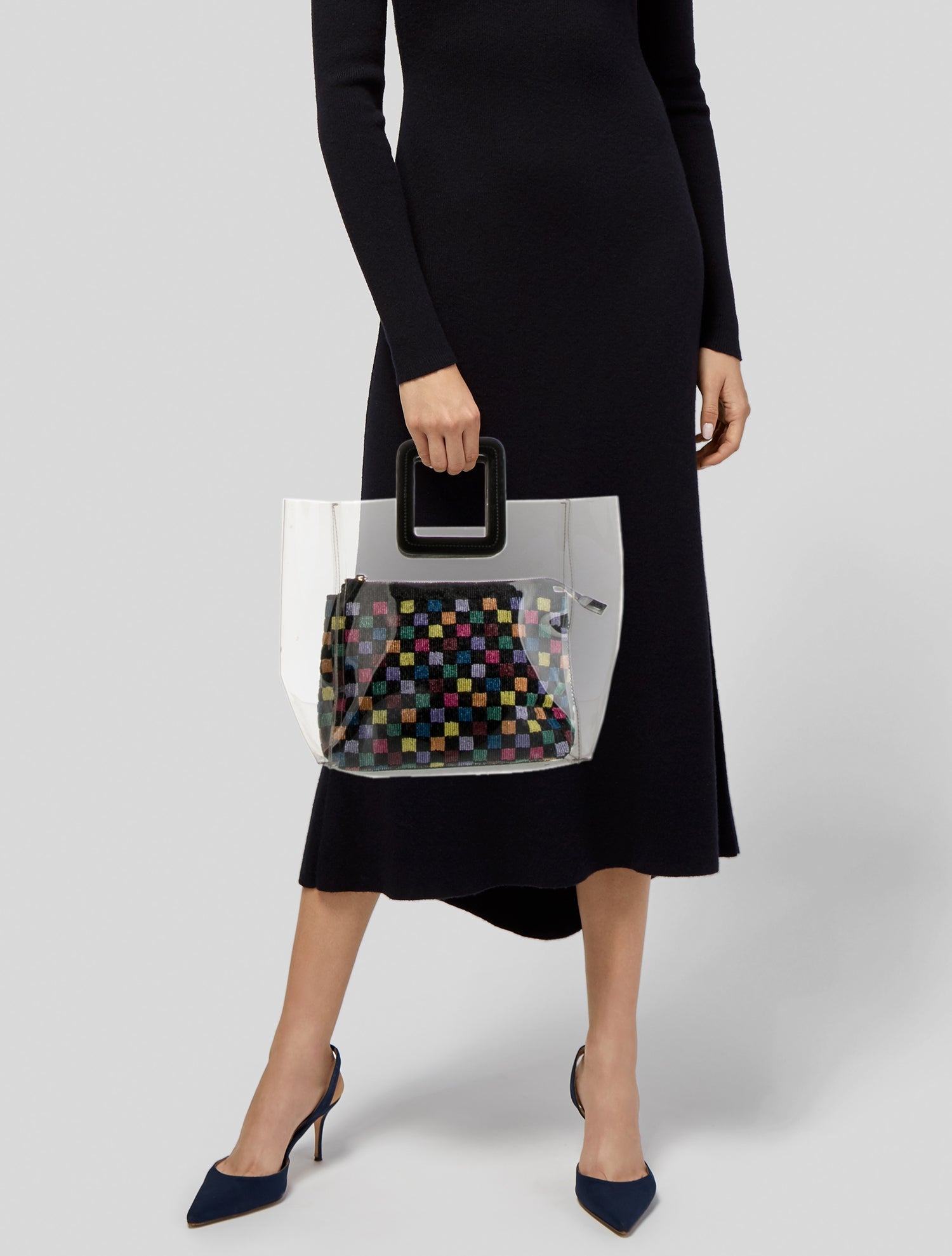 Staud PVC Top Handle Bag