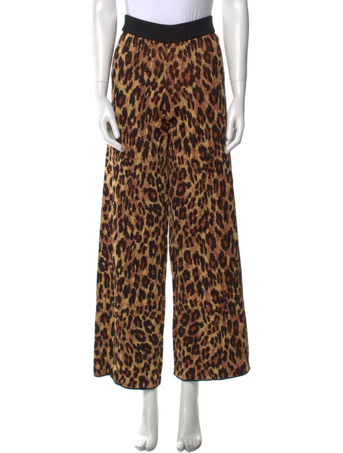 Staud Animal Print Wide Leg Pants