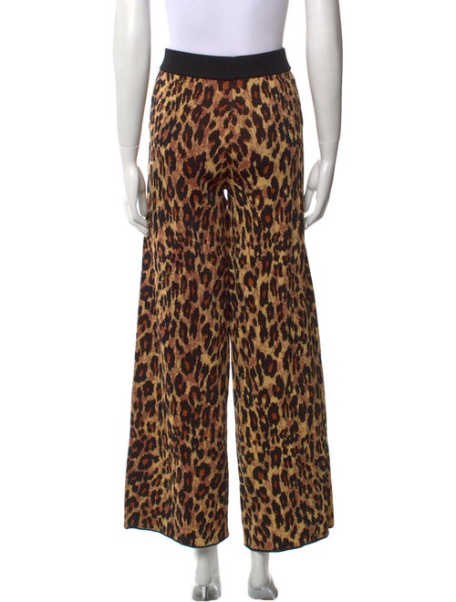 Staud Animal Print Wide Leg Pants