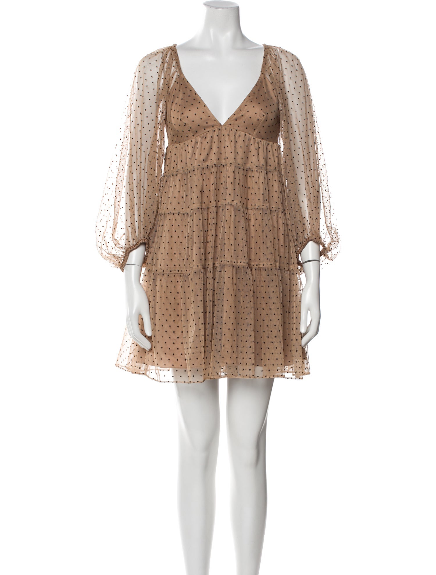 Staud Polka Dot Print Mini Dress