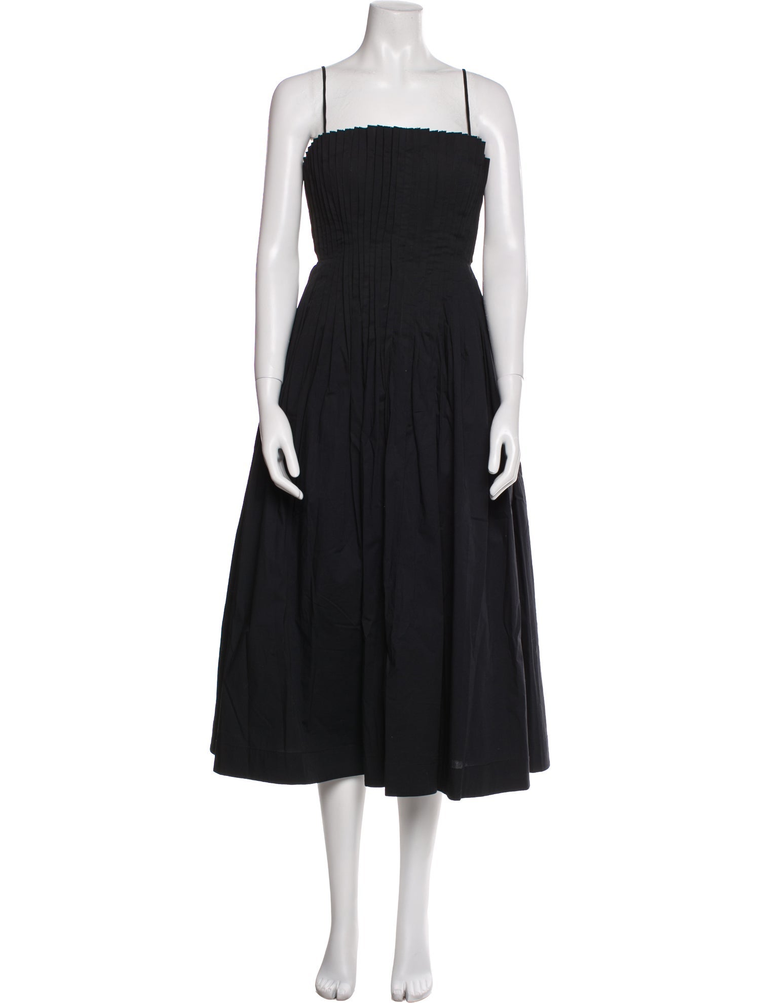 Staud Square Neckline Midi Length Dress