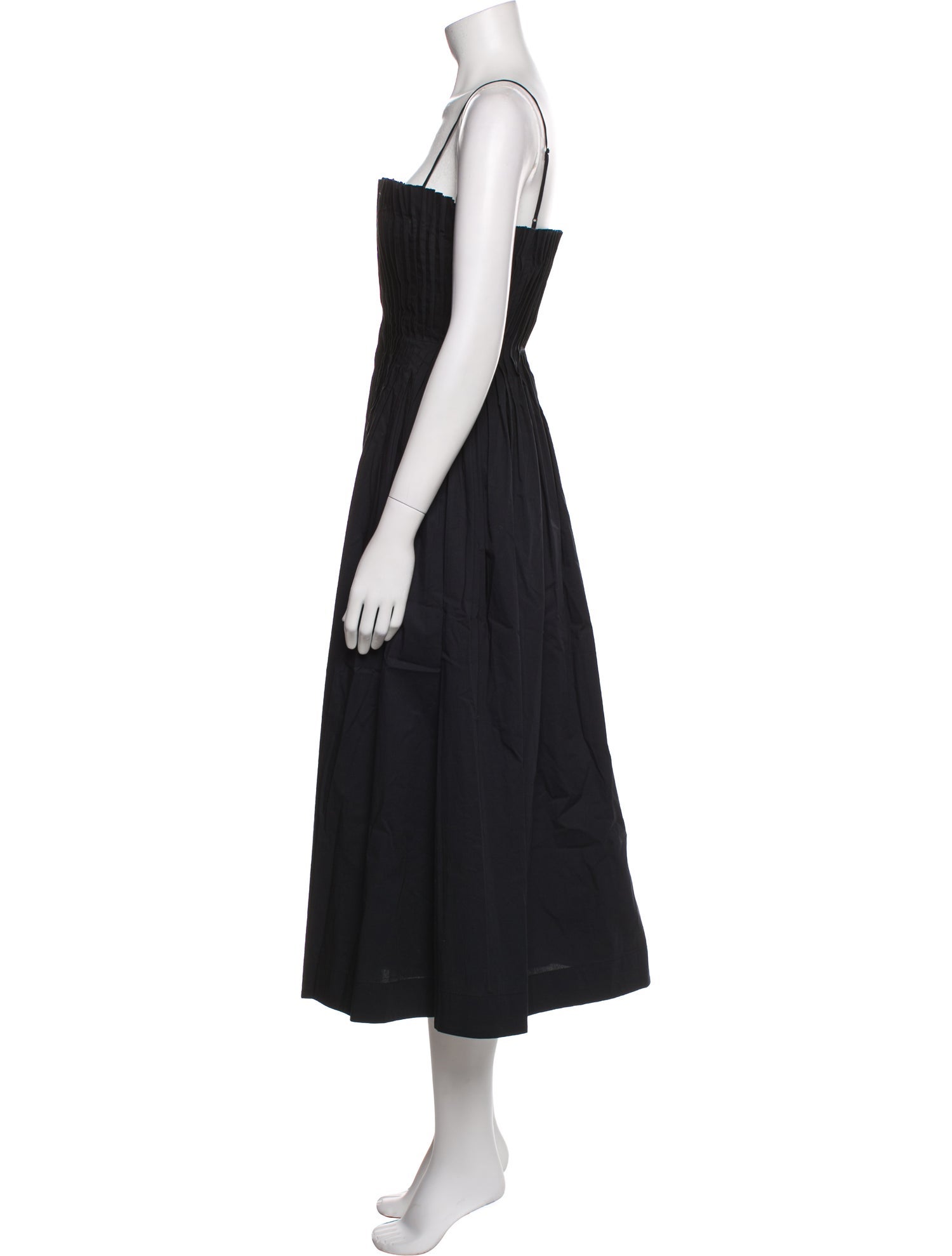 Staud Square Neckline Midi Length Dress