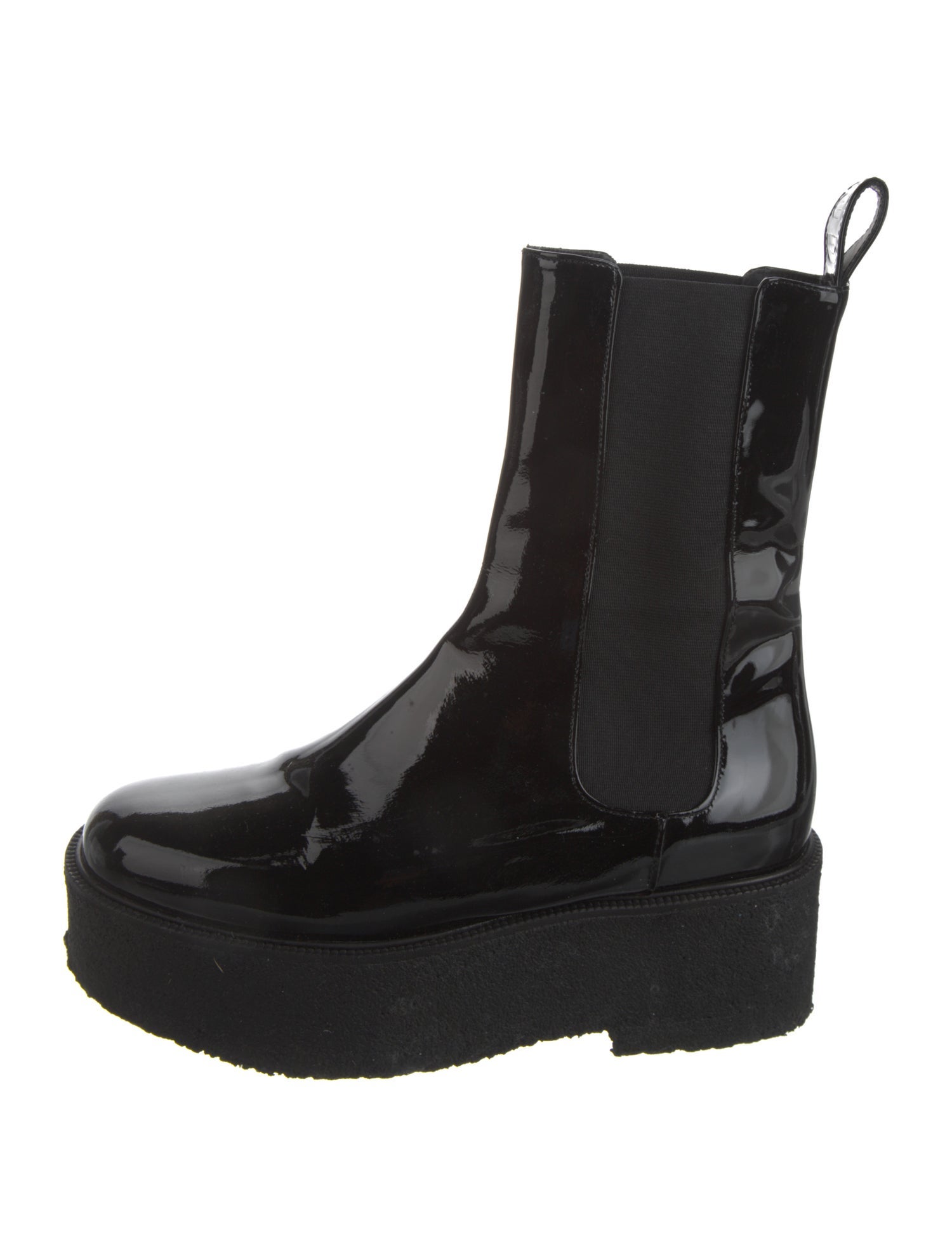Staud Patent Leather Chelsea Boots