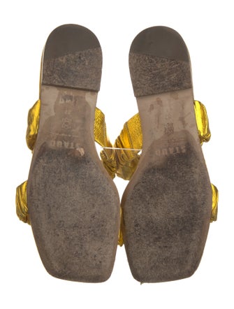 Staud Patent Leather Slides