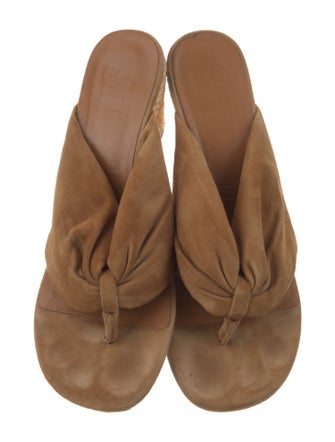 Staud Suede Braided Accents Slides