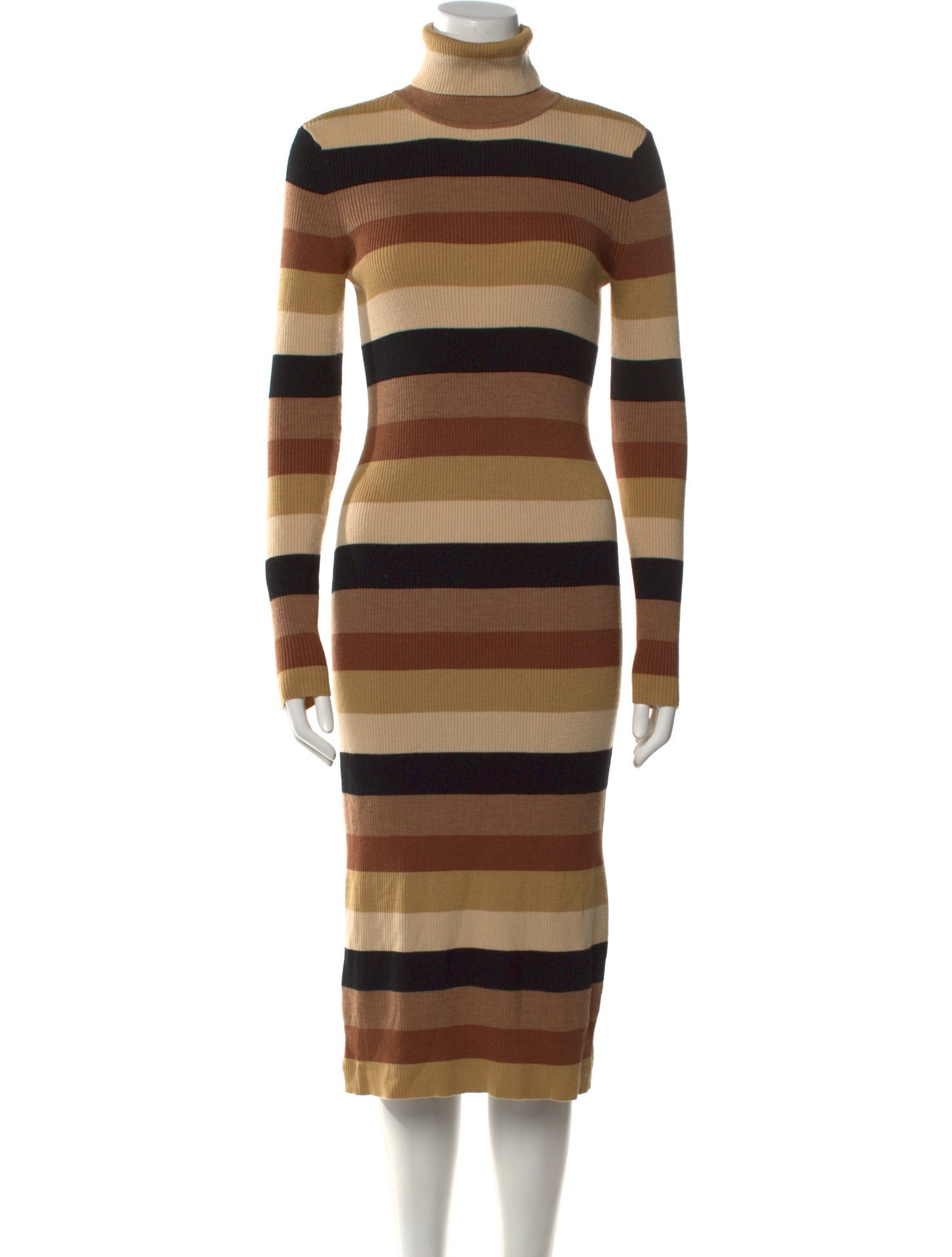 Staud Striped Midi Length Dress