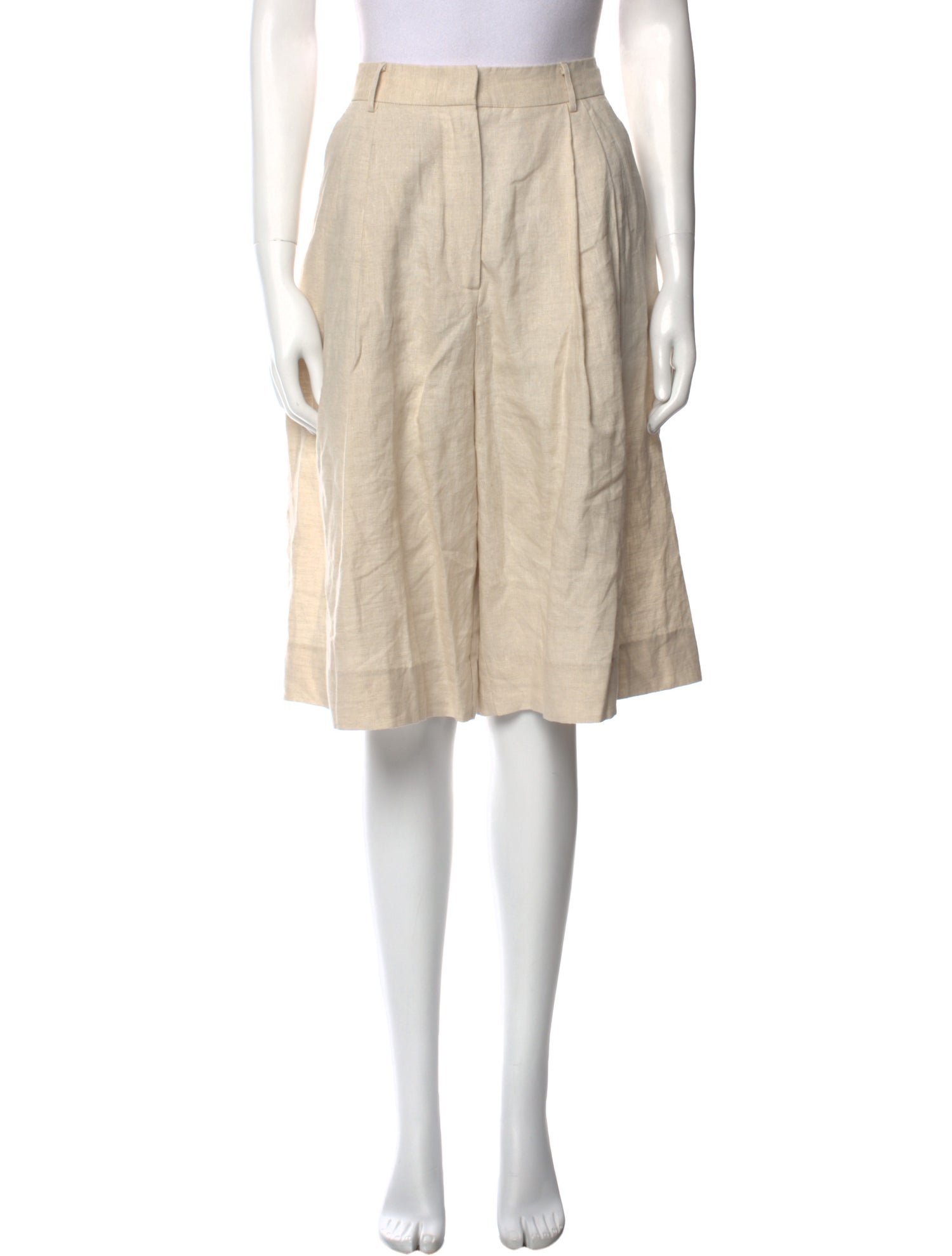 Staud Linen Knee-Length Shorts