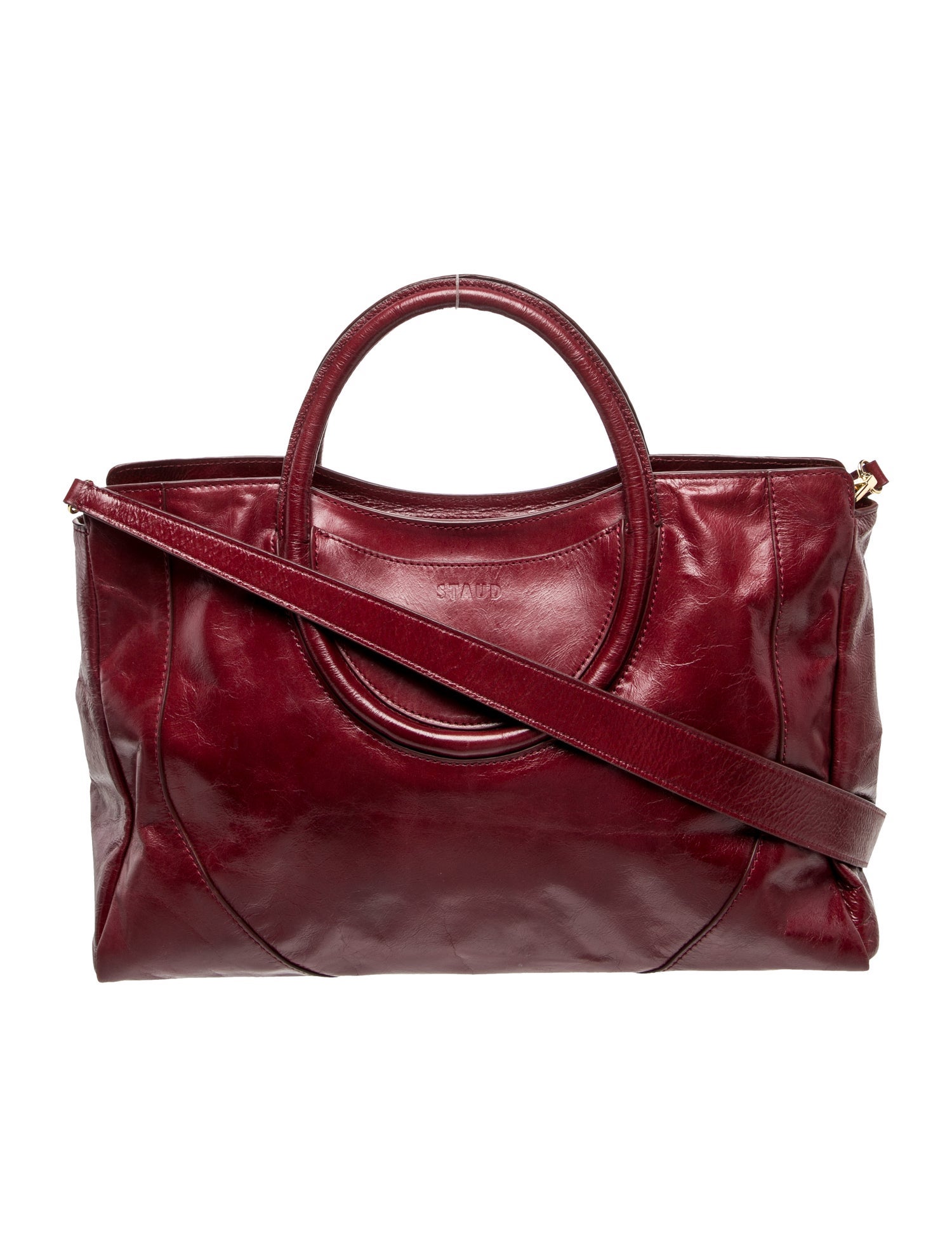 Staud Leather Top Handle Bag