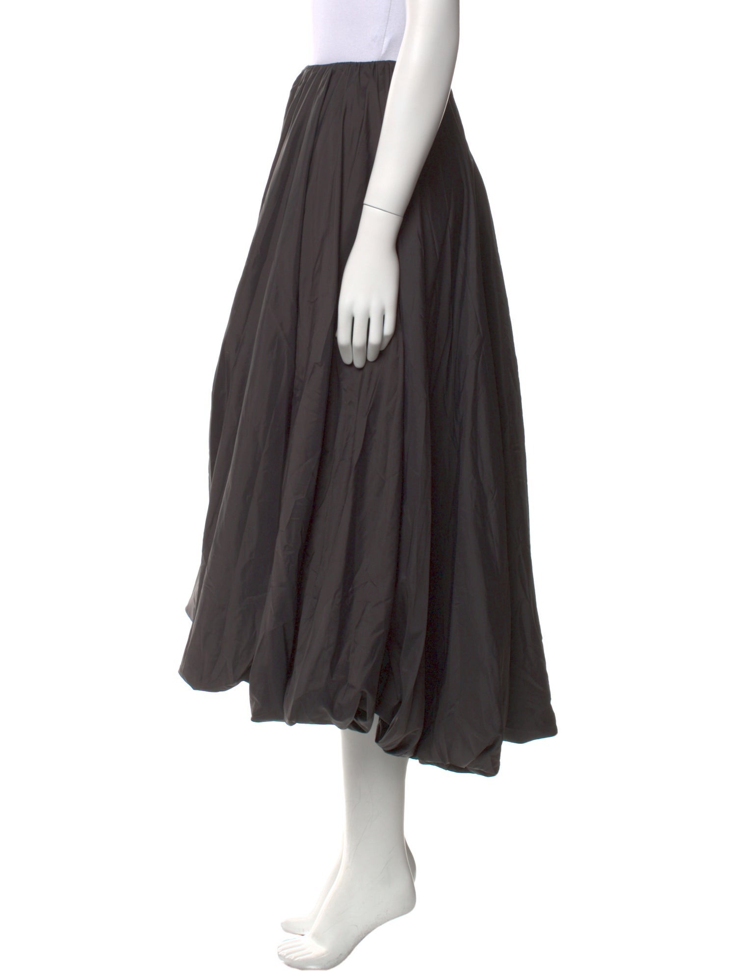 Staud Pleated Accents Midi Length Skirt