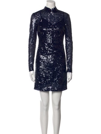 Staud Mock Neck Mini Dress