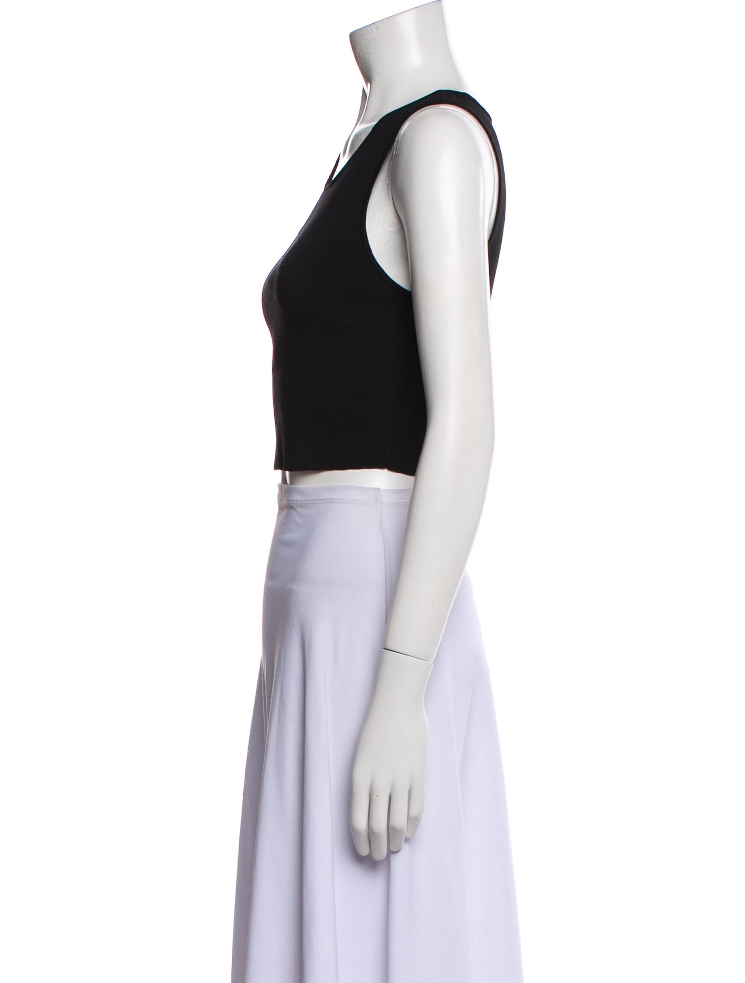 Staud Scoop Neck Sleeveless Crop Top