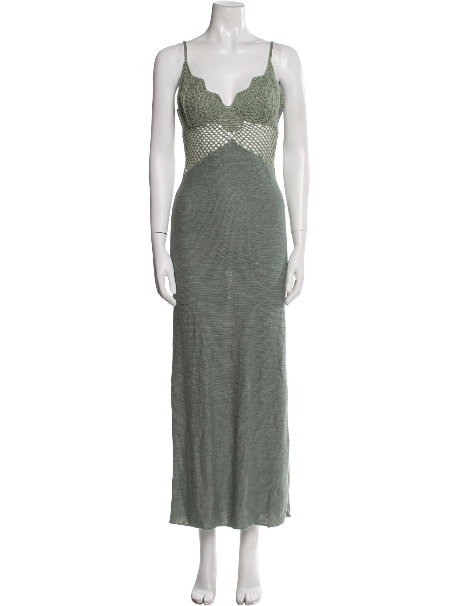 Staud V-Neck Long Dress