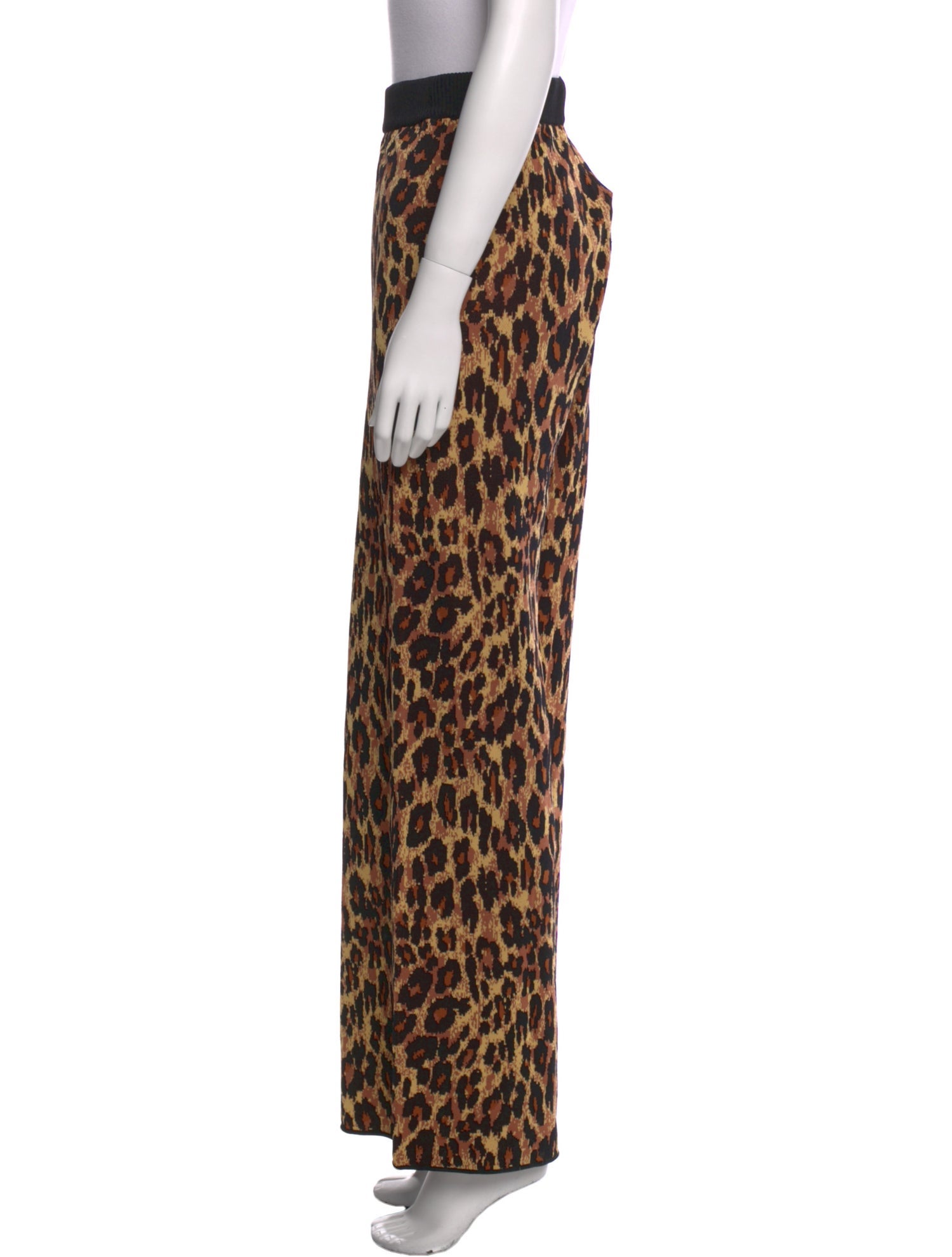 Staud Animal Print Wide Leg Pants