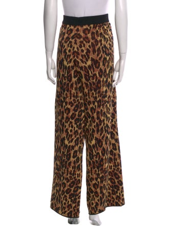 Staud Animal Print Wide Leg Pants