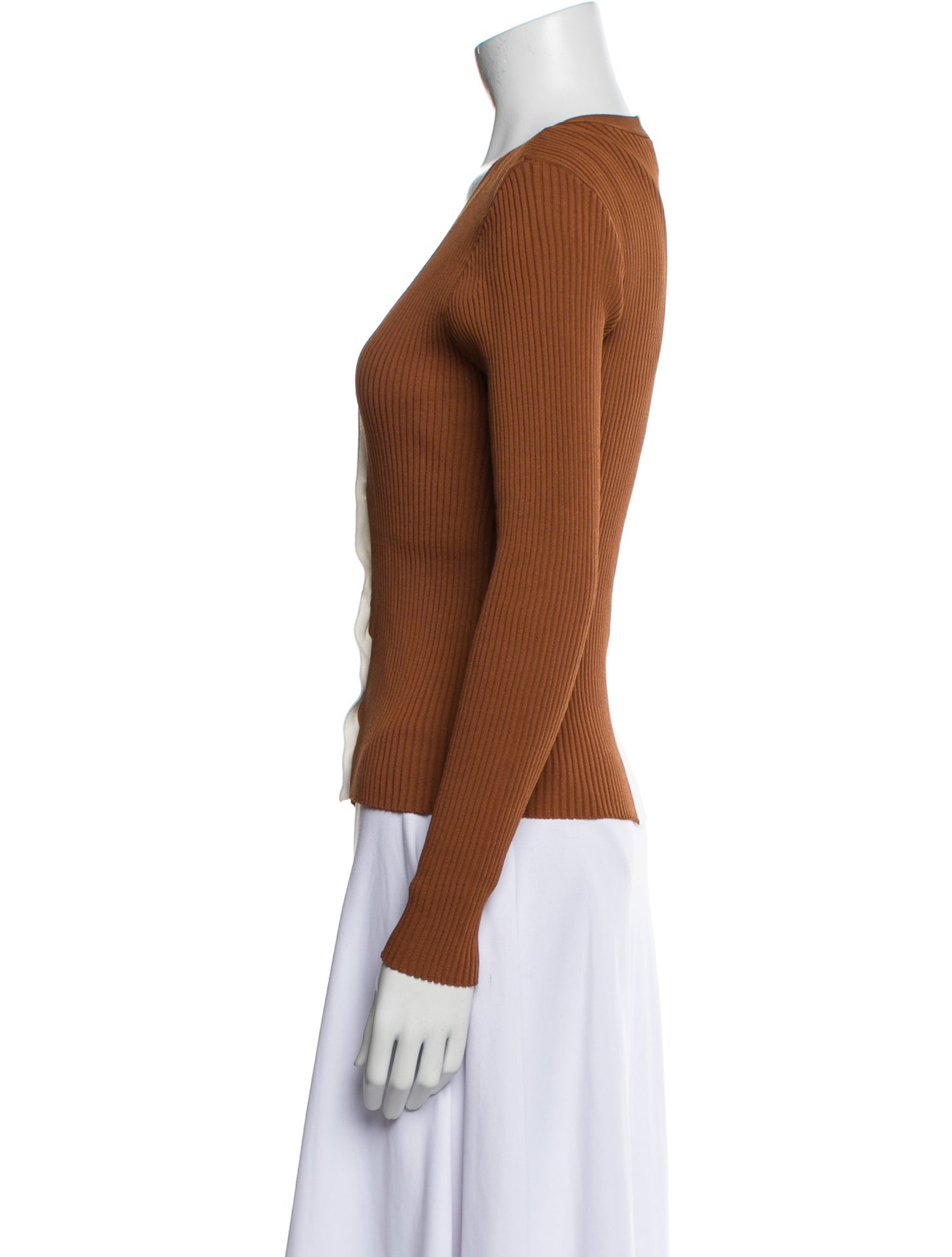 Staud Crew Neck Long Sleeve Top