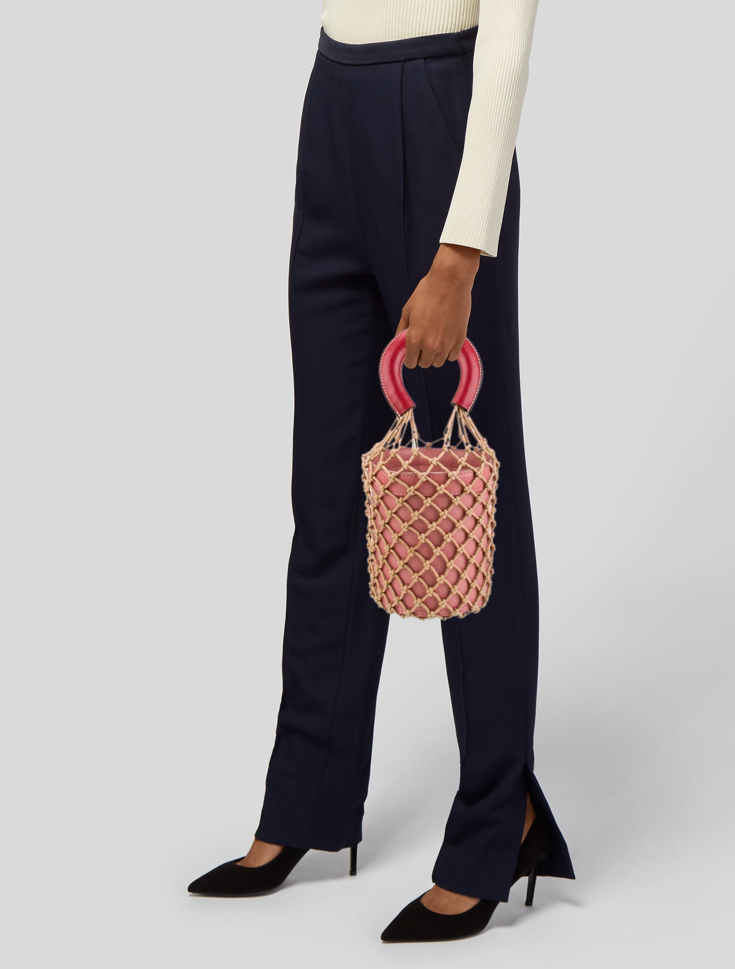 Staud Leather Top Handle Bag