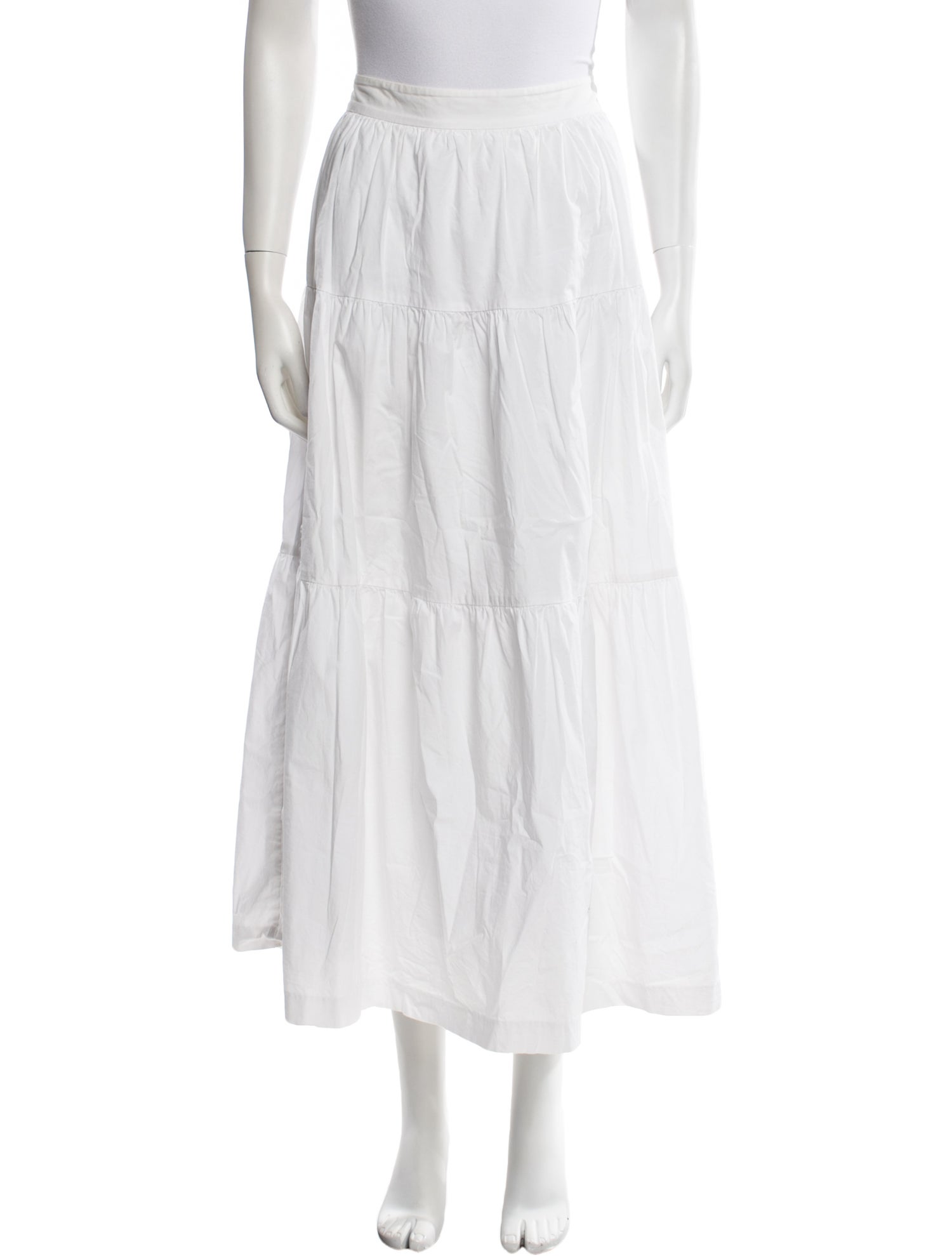 Staud Ruffle Embellishment Midi Length Skirt