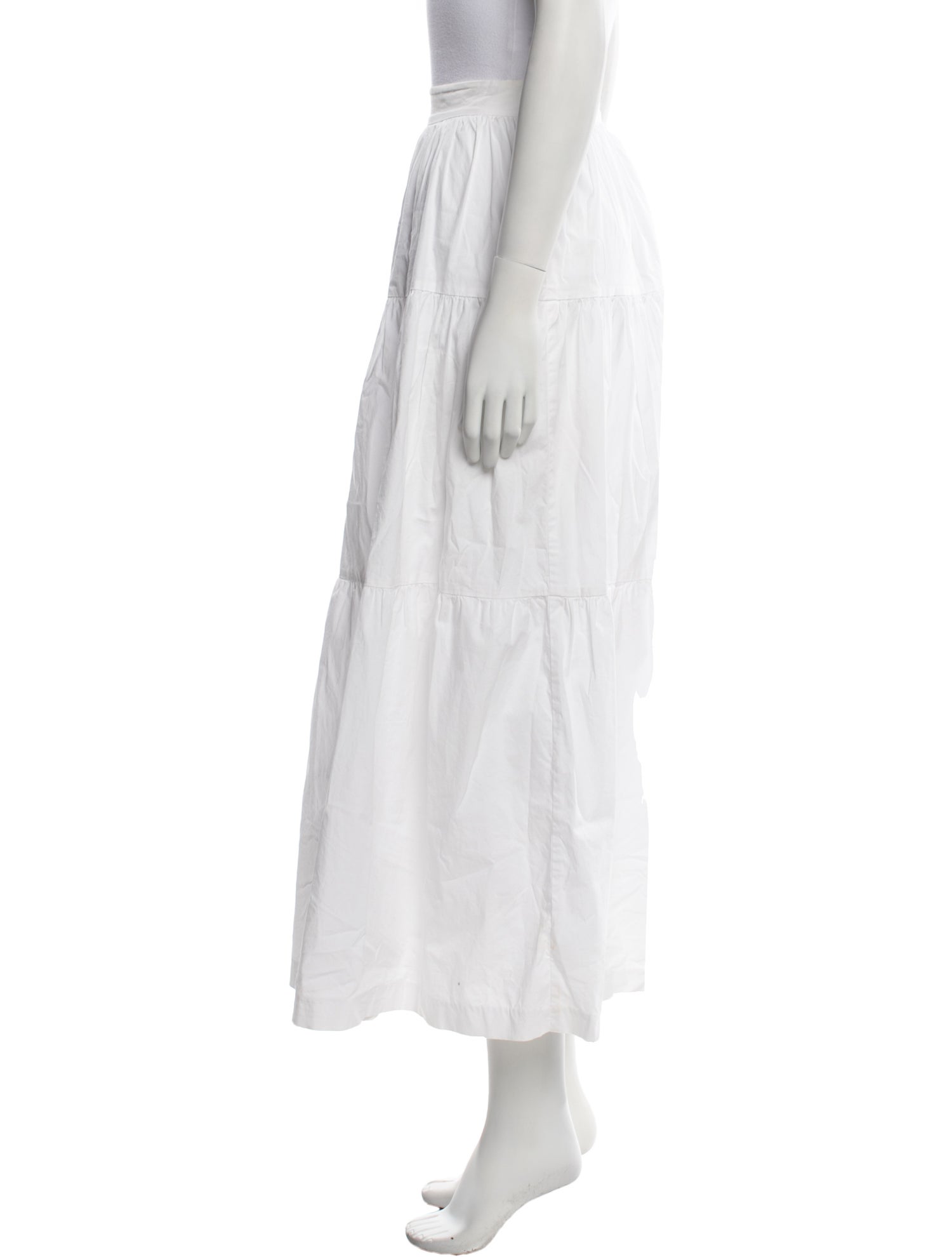 Staud Ruffle Embellishment Midi Length Skirt